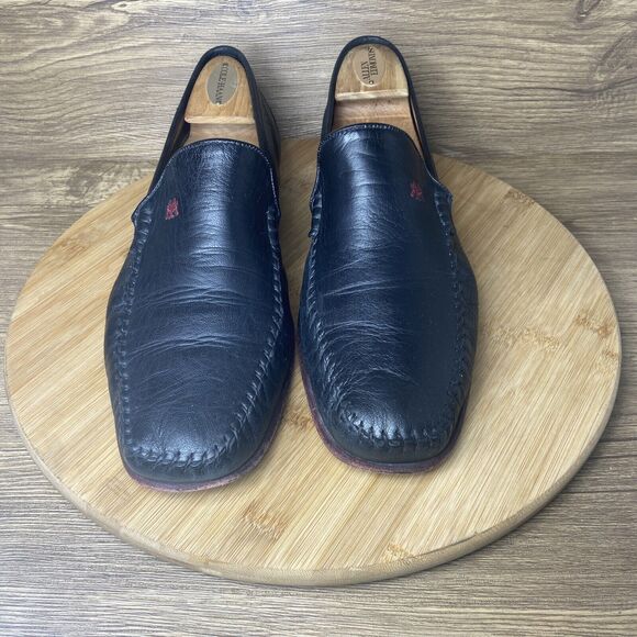 Mezlan Platinum Black Alligator Leather Loafers Dress Shoes Men's Size 9.5 - Picture 2 of 11